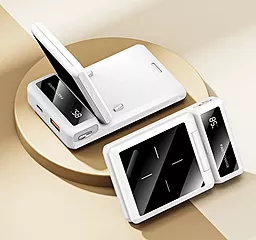 Повербанк Powermax Wireless Folding 10000 mAh 22.5W White - миниатюра 5