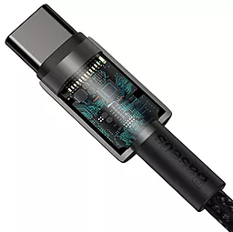 USB Кабель Baseus Tungsten Gold PD 100W 2M Type-C - Type-C Cable Black (CATWJ-A01) - мініатюра 4