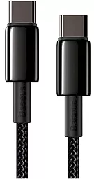 USB Кабель Baseus Tungsten Gold PD 100W 2M Type-C - Type-C Cable Black (CATWJ-A01) - мініатюра 2