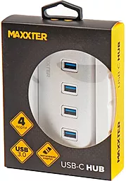 USB Type-C хаб Maxxter USB-C -> 4хUSB 3.0 Silver (HU3С-4P-01) - миниатюра 5