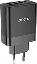 Мережевий зарядний пристрій Hoco C127A 45w PD/QC 3xUSB-A/USB-C ports home charger black - мініатюра 2