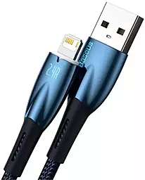 USB Кабель Baseus Glimmer Series 12W 2.4A USB-Lightning Cable Blue (CADH000203) - мініатюра 2