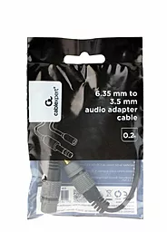 Аудио кабель Cablexpert Jack 6.35 mm - mini Jack 3.5 mm M/F Cable 0.2 м black (A-63M35F-0.2M) - миниатюра 3