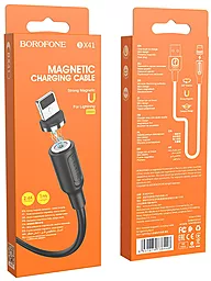 Кабель USB Borofone BX41 Amiable Magnetic Lightning Cable 2.4A Black - миниатюра 5