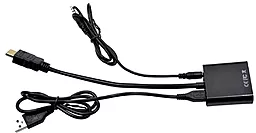 Відео перехідник (адаптер) STLab HDMI M - VGA F + Audio 3.5mm - 3.5mm Чорний (U-990) - мініатюра 7