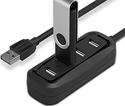 USB-A хаб Vention USB Hub 4-Port 2.0 Black 0.5 m (VAS-J43) Black