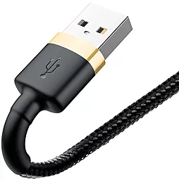 Кабель USB Baseus Cafule 3M Lightning Cable Gold/Black (CALKLF-RV1) - миниатюра 5