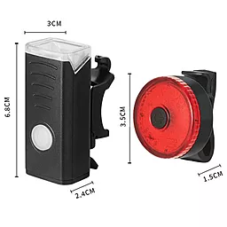 Велофонарь Luxury BSK-1133-XPG+STOP-3SMD(red) - миниатюра 6