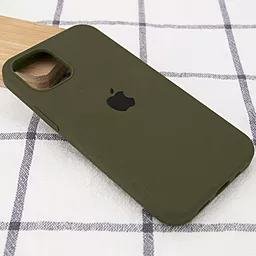 Чехол Silicone Case Full для Apple iPhone 15 Pro Max Dark Olive - миниатюра 3