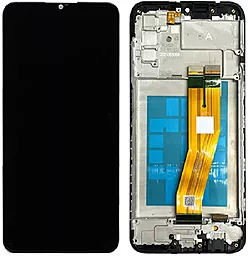 Дисплей Samsung Galaxy A03s A037 (160.5mm) з тачскріном і рамкою, оригінал, Black