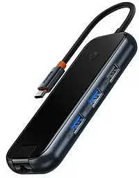 Мультипортовый USB Type-C хаб Baseus AcmeJoy 8-Port Hub dark grey (WKJZ010613) - миниатюра 2