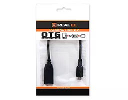 OTG-переходник REAL-EL micro USB - USB 2.0 F 0.1m (EL123500014) - миниатюра 3