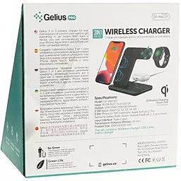 Беспроводное (индукционное) зарядное устройство Gelius Pro Wireless Charger 3in1 15W Black (GP-AWC01) - миниатюра 7