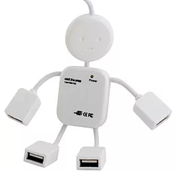 USB-A хаб EasyLife 4xUSB 2.0 Hub MEN Style White