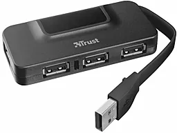 USB хаб Trust Oila 4 Port USB 2.0 Black (20577)