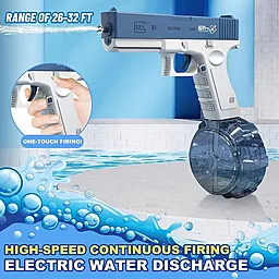 Водяний пістолет Glock Electric Water Storage Gun Pistol Shooting Toy - мініатюра 4