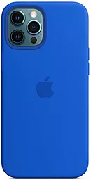 Чохол Apple Silicone Case Full with MagSafe and SplashScreen для Apple для iPhone 12 / iPhone 12 Pro Capri Blue