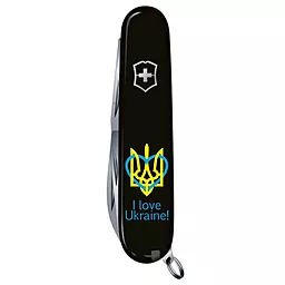 Мультитул Victorinox Climber Ukraine (1.3703.3_T1310u) Black Трезубец с сердцем + I love Ukraine - миниатюра 4
