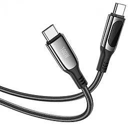 Кабель USB PD Hoco S51 20V 5A 1.2M USB Type-C - Type-C Cable Black - миниатюра 3