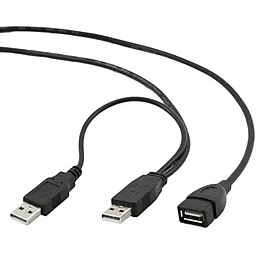 Кабель (шлейф) Cablexpert двойной USB 2.0 AM/AF 0.9м