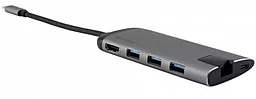 Мультипортовый USB Type-C хаб Verbatim USB-C -> U3.1G1/U3.0/HDMI/SD/mSD/RJ45 (49142) - миниатюра 3