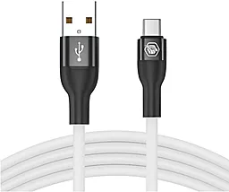 Кабель USB Powermax Silicat 3A USB Type-C Cable White
