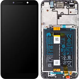 Дисплей Huawei Y5P (DUA-LX1), Honor 9S (DUA-LX9, DRA-LX9) з тачскріном і рамкою, сервісний оригінал, Black
