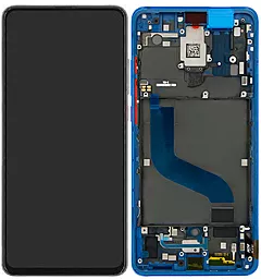Дисплей Xiaomi Mi 9T, Mi 9T Pro, Redmi K20, Redmi K20 Pro с тачскрином и рамкой, оригинал, Blue