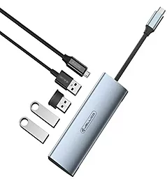 Мультипортовый USB Type-C хаб Jellico HU-51 5-in-1 grey (RL073926) - миниатюра 2