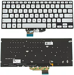 Клавиатура для ноутбука Asus X430 series с подсветкой клавиш без рамки Silver