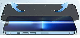Защитное стекло Blueo Anti-Peep для Apple iPhone 13 Pro / 13 / 14 Черный - миниатюра 3