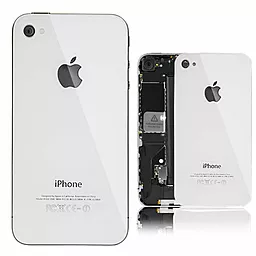 Задняя крышка корпуса Apple iPhone 4S со стеклом камеры White