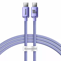 USB PD Кабель Baseus Crystal Shine 20V 5A 2M USB Type-C - Type-C Cable Violet (CAJY000705)