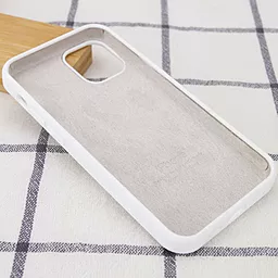 Чехол Silicone Case Full для Apple iPhone 14  White - миниатюра 3