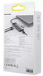 USB Type-C хаб Baseus Metal Gleam Series 7-in-1 Hub gray (WKWG040113) - миниатюра 6