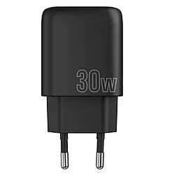 Мережевий зарядний пристрій Proove Silicone Power Plus 30w PD/QC USB-C/USB-А ports black (WCSP3011001) - мініатюра 2