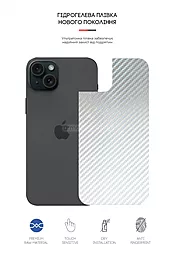 Гидрогелевая пленка ArmorStandart на заднюю панель для Apple iPhone 15 Plus Carbone Silver (ARM71901) - миниатюра 2