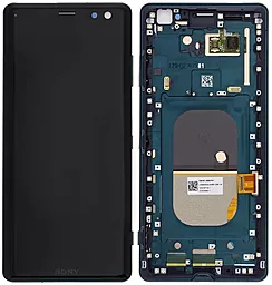 Дисплей Sony Xperia XZ3 (H8416, H9436, H9493, H9496) с тачскрином и рамкой, оригинал, Forest Green