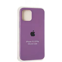 Чехол Silicone Case Full для Apple iPhone 12, iPhone 12 Pro Purple - миниатюра 3