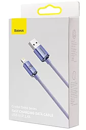 Кабель USB Baseus Crystal Shine Series 2.4A 1.2M Lightning Cable  Violet (CAJY000005) - миниатюра 5