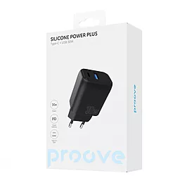 Мережевий зарядний пристрій Proove Silicone Power Plus 30w PD/QC USB-C/USB-А ports black (WCSP3011001) - мініатюра 6
