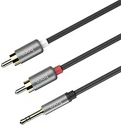 Аудіо кабель Hoco Aux mini Jack 3.5 mm - 2хRCA M/M Cable 1.5 м black