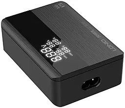 Мережевий зарядний пристрій LDNio A4809C GaN 100W QC/PD 2xUSB-A-2xC + Display Black - мініатюра 2