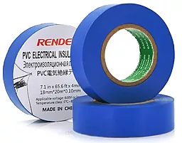 Изолента Render 0.1 мм х 18 мм x 20 м синяя - миниатюра 2