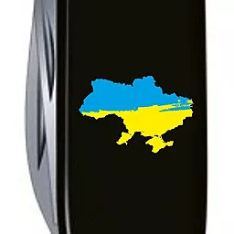 Мультитул Victorinox Huntsman Ukraine (1.3713.3_T1166u) Black Карта Украины сине-желтый - миниатюра 3