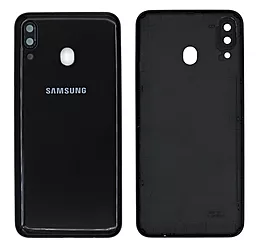 Задня кришка корпусу Samsung Galaxy M20 2019 M205  зі склом камери Original Charcoal Black