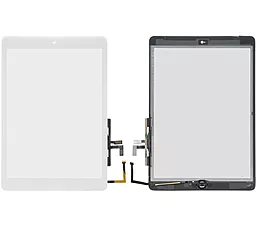 Сенсор (тачскрин) Apple iPad 9.7 2017 (A1822, A1823, полный комплект с кнопкой Home) (original) White