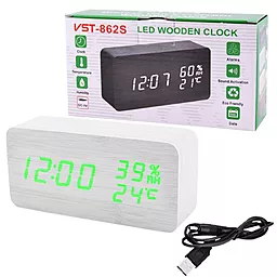 Часы VST VST-862S-4 зеленые (корпус белый) - миниатюра 4