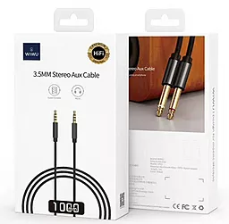 Аудио кабель WIWU YP01 AUX mini Jack 3.5mm M/M Cable 1 м black - миниатюра 3