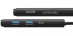 Мультипортовый USB Type-C хаб Baseus Lite Series 6-in-1 black (WKQX05) - миниатюра 5